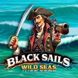 Black Sails Wild Seas slot logo by Infinity Dragon Studios at VeloBet CasinoBlack Sails Wild Seas