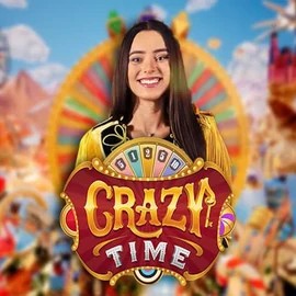 Crazy Time slot logo by Evolution at VeloBet CasinoCrazy Time