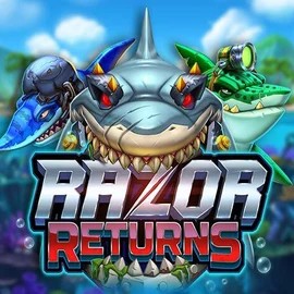 Razor Returns slot logo by Push Gaming at VeloBet CasinoRazor Returns
