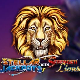 Stellar Jackpots with Serengeti Lions logo by Lightning Box Game at VeloBet CasinoStellar Jackpots with Serengeti Lions